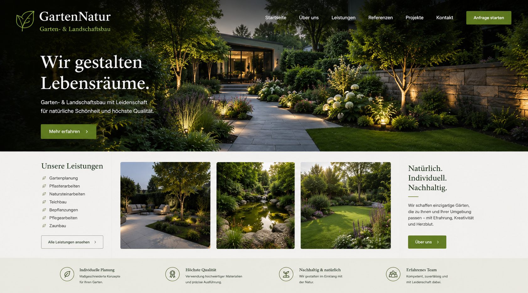 After Website Design GartenNatur modern